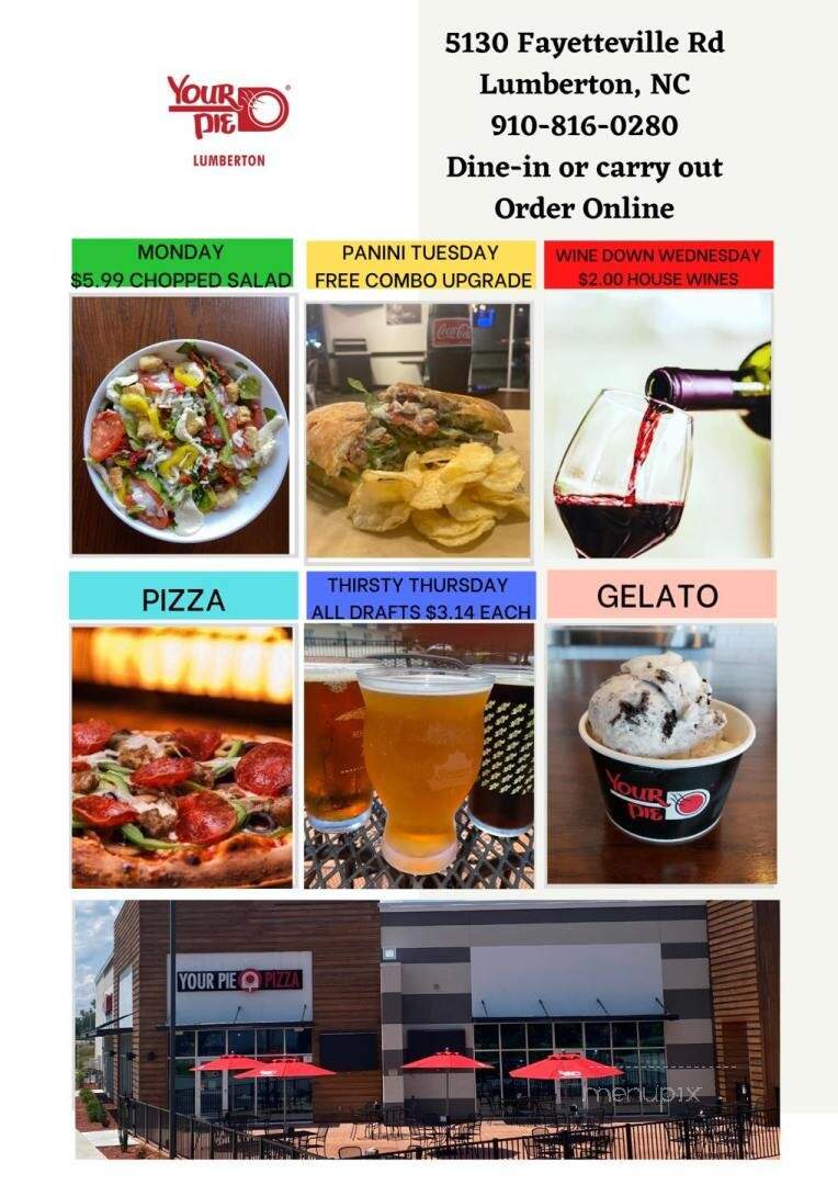 Your Pie - Lumberton, NC menu_pic