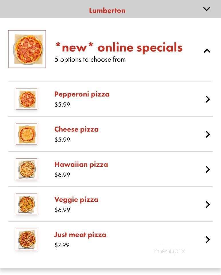 Your Pie - Lumberton, NC menu_pic
