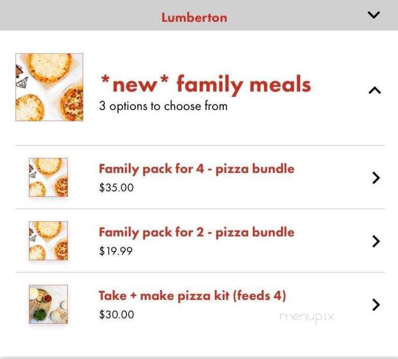 Your Pie - Lumberton, NC menu_pic