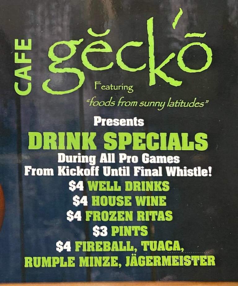 Cafe Gecko Fairview - Fairview, TX menu_pic
