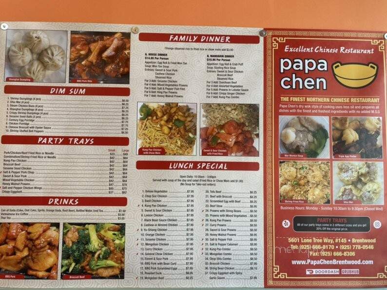 Papa Chen - Brentwood, CA menu_pic