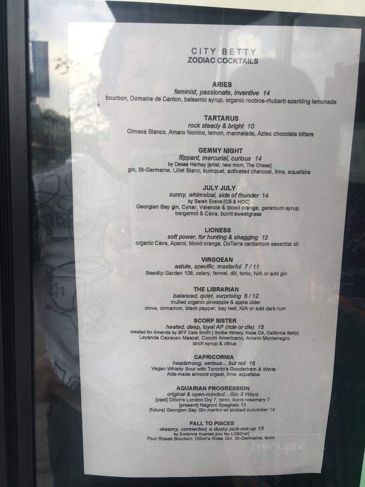 City Betty - Toronto, ON menu_pic