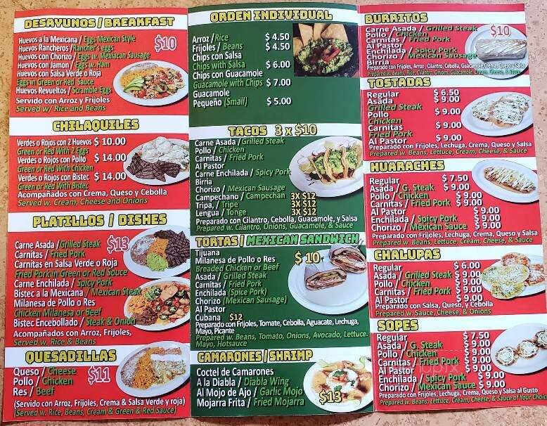 El Verdadero Sabor de Mexico - Harrisburg, PA menu_pic