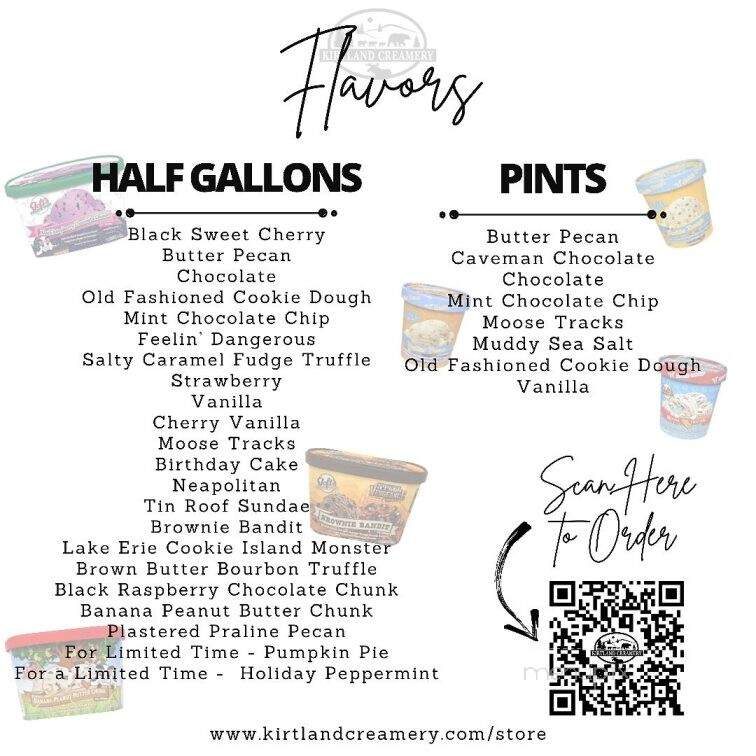 Kirtland Creamery - Kirtland, OH menu_pic
