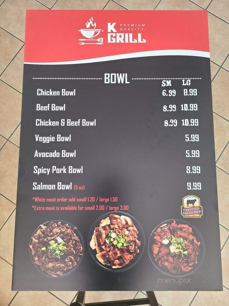 K-Grill - Huntington Beach, CA menu_pic