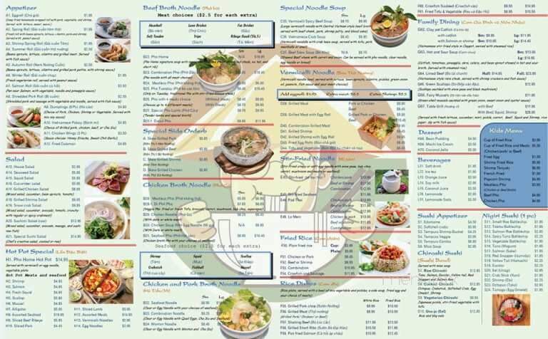 Pho Home - Lafayette, LA menu_pic
