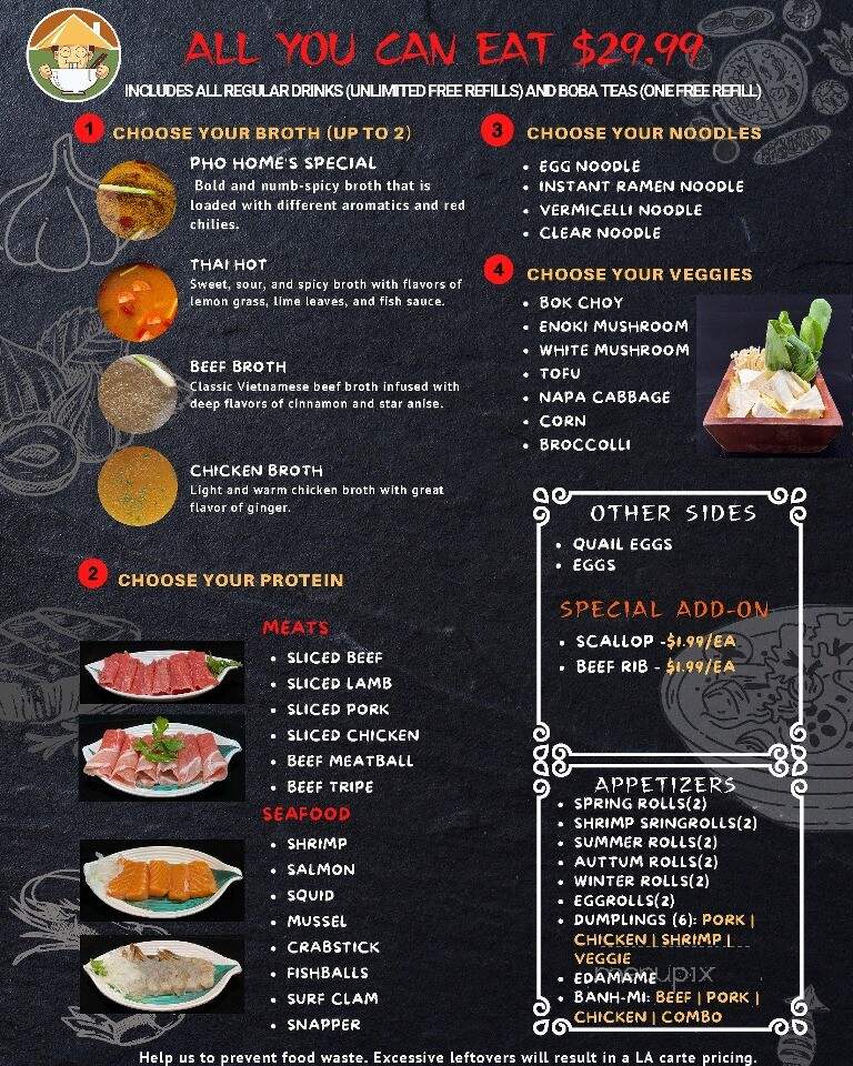 Pho Home - Lafayette, LA menu_pic