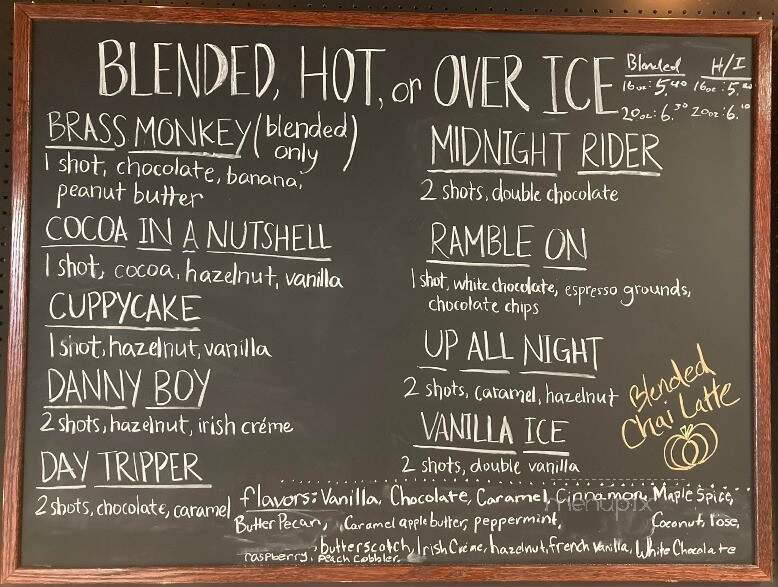 The Spot Coffee and Finery - Owensboro, KY menu_pic