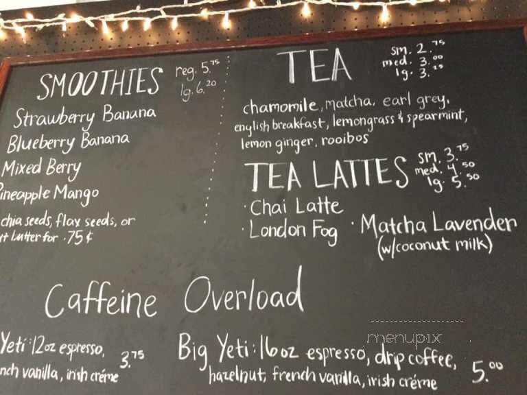 The Spot Coffee and Finery - Owensboro, KY menu_pic