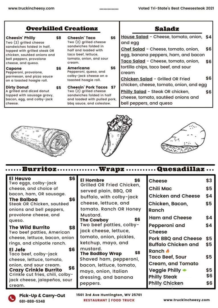 Truckin' Cheesy - Huntington, WV menu_pic