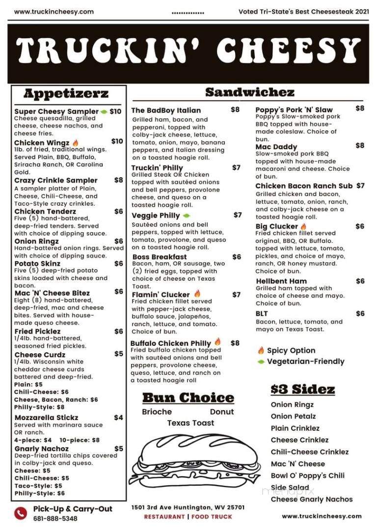 Truckin' Cheesy - Huntington, WV menu_pic