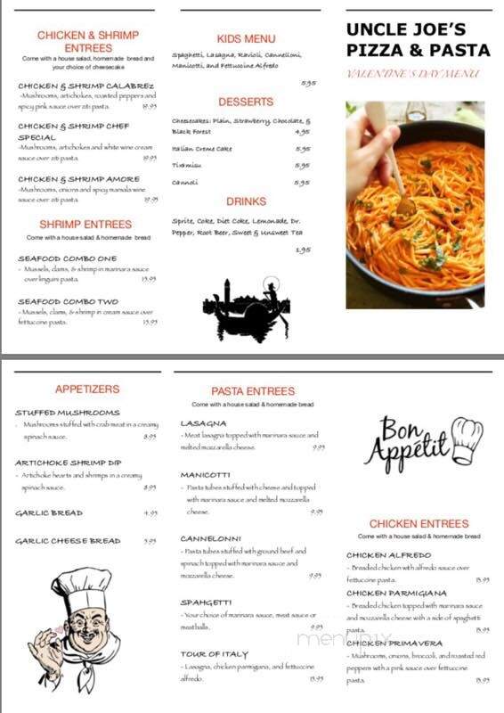 Gino's Italian Kitchen - Hallsville, TX menu_pic