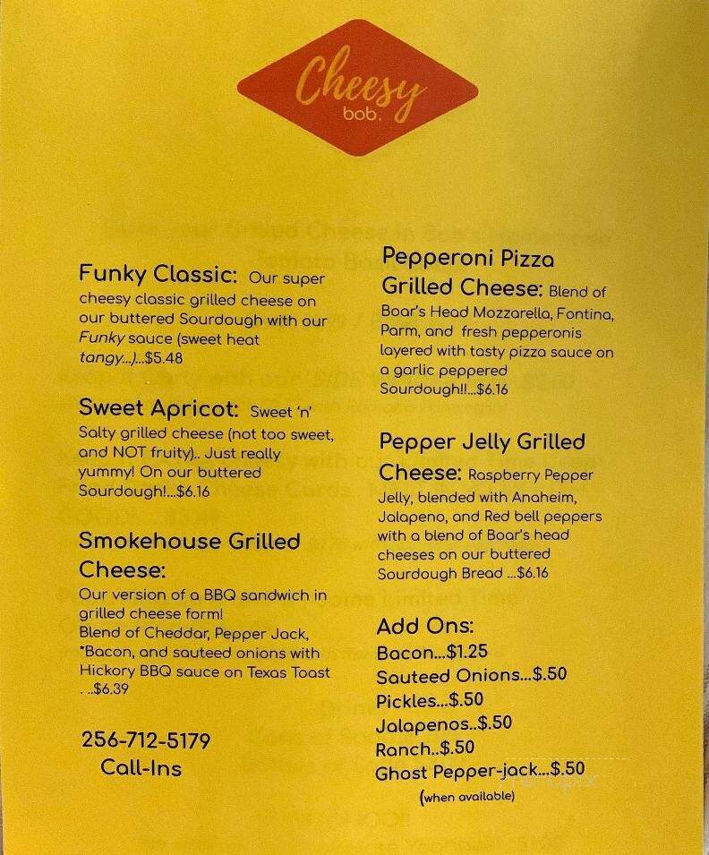 Cheesy Bob Grilled Cheese - Florence, AL menu_pic