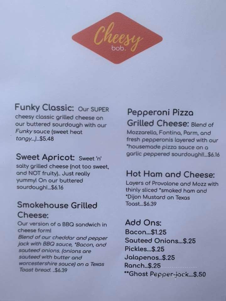 Cheesy Bob Grilled Cheese - Florence, AL menu_pic