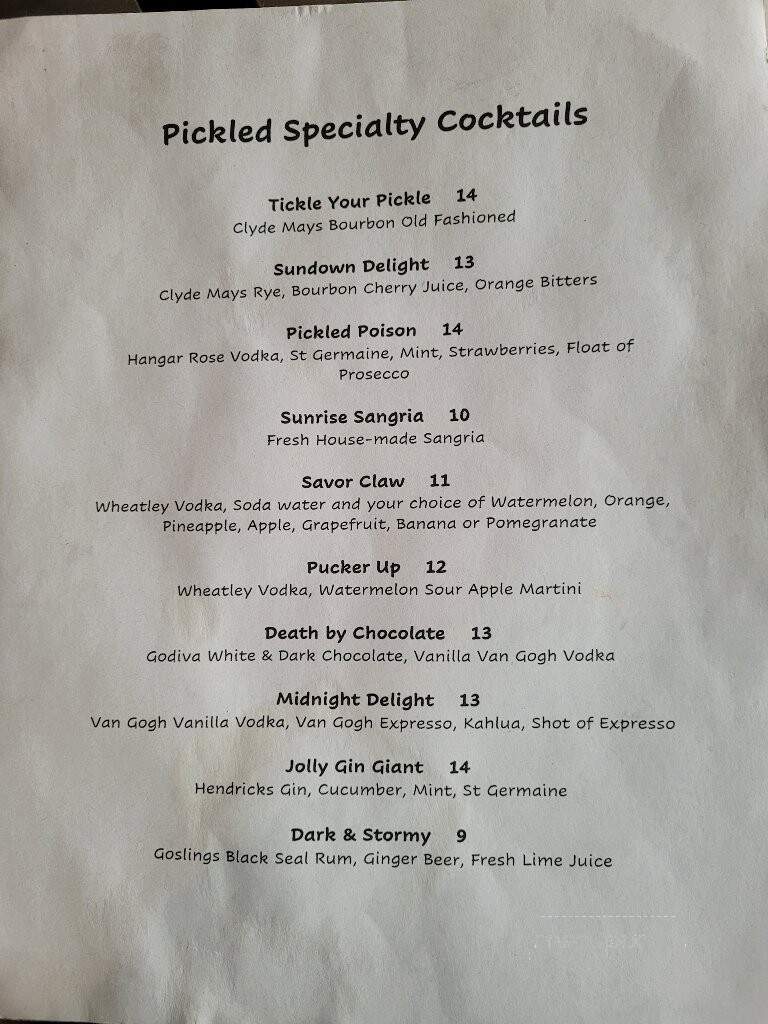 Pickled - Fort Pierce, FL menu_pic