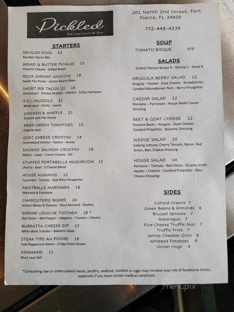 Pickled - Fort Pierce, FL menu_pic