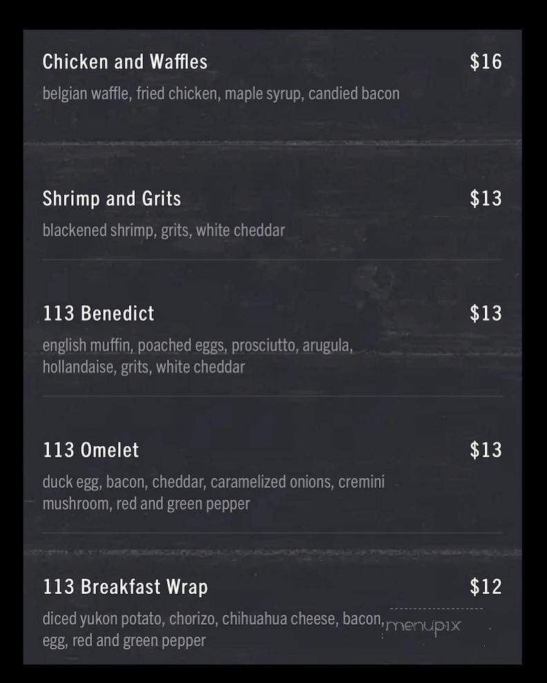 113 Main - Oswego, IL menu_pic