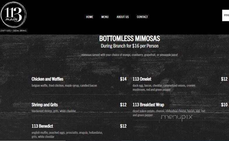 113 Main - Oswego, IL menu_pic