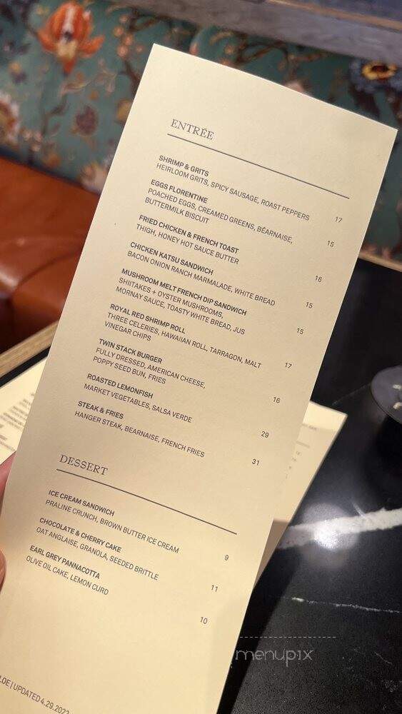 The Chloe - New Orleans, LA menu_pic