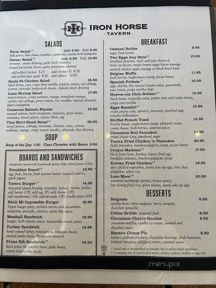 Iron Horse Tavern - Folsom, CA menu_pic