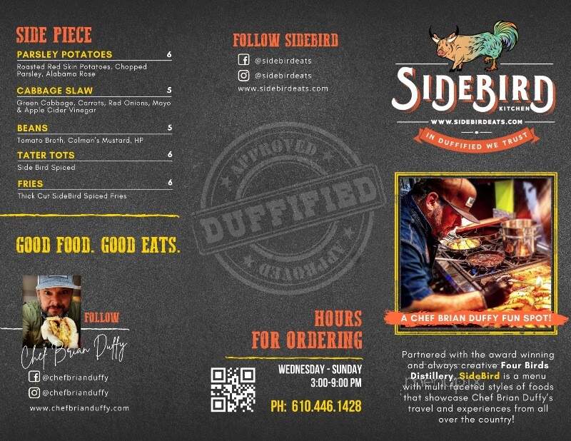 SideBird Kitchen - Havertown, PA menu_pic