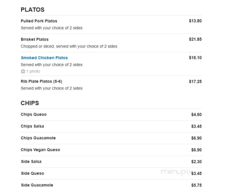 El BBQ Mexique - Chattanooga, TN menu_pic
