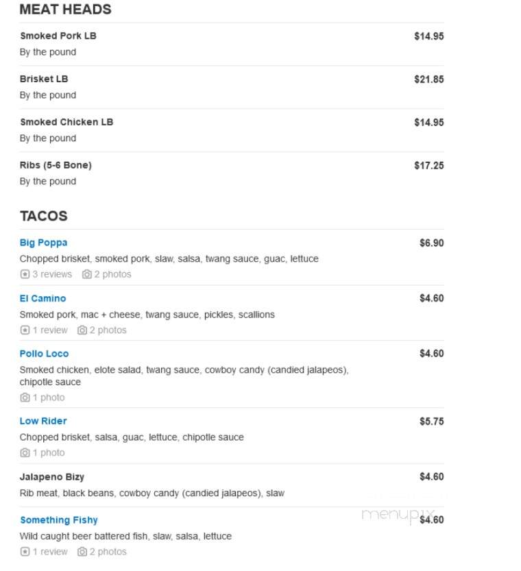 El BBQ Mexique - Chattanooga, TN menu_pic
