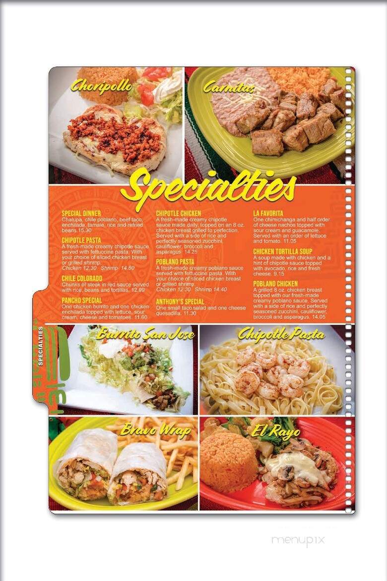 Los Bravos Mexican Restaurant - Boonville, IN menu_pic