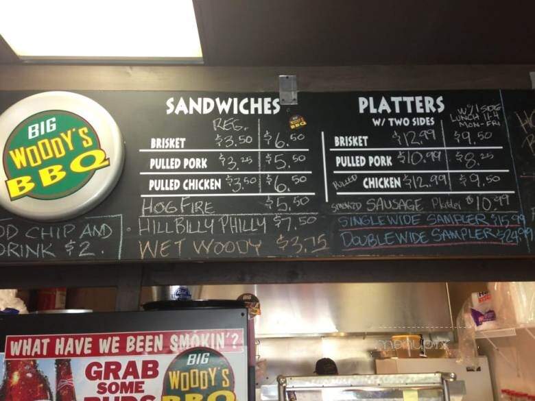 Big Woody's BBQ - St Charles, MO menu_pic