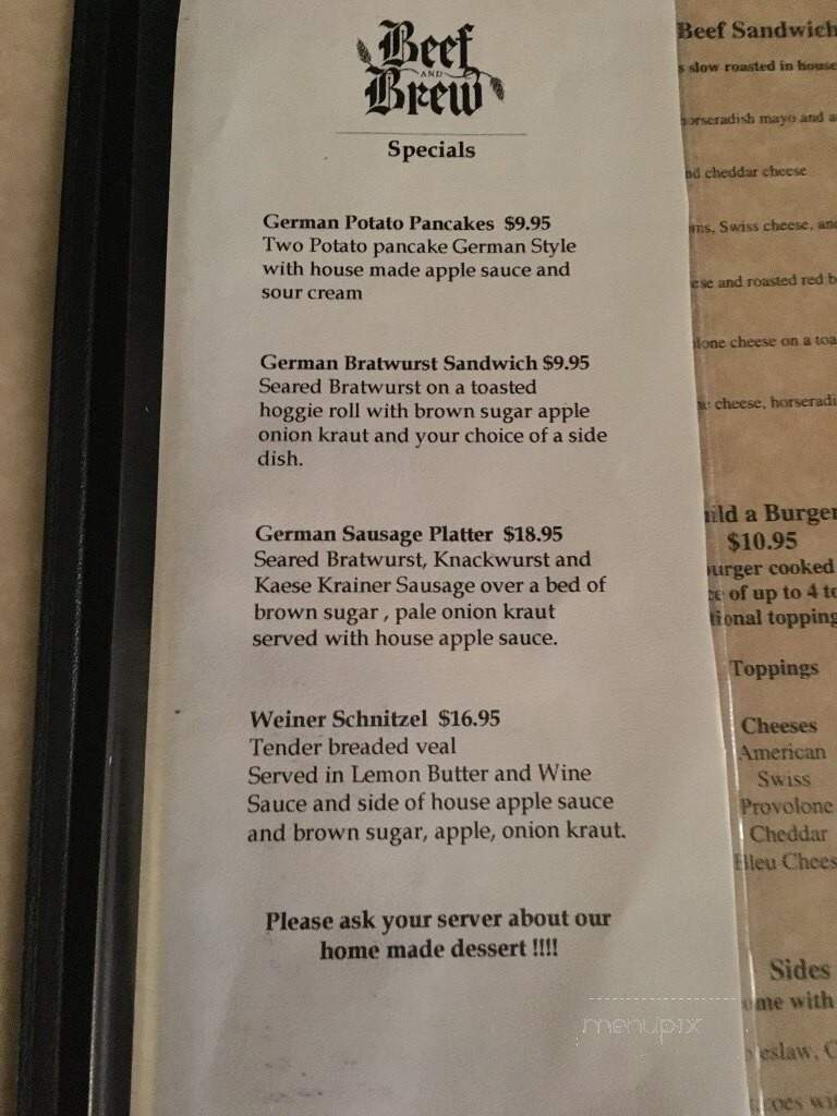 The Beef & Brew - Geneva, NY menu_pic