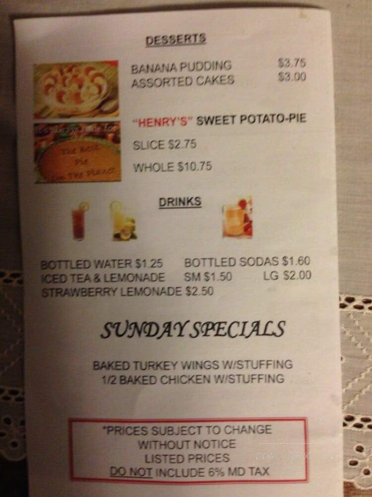 The Rolling Rib - Upper Marlboro, MD menu_pic