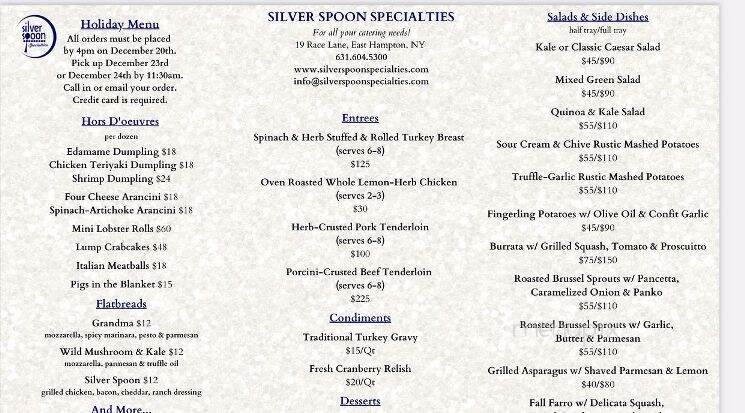 Silver Spoon Specialties - East Hampton, NY