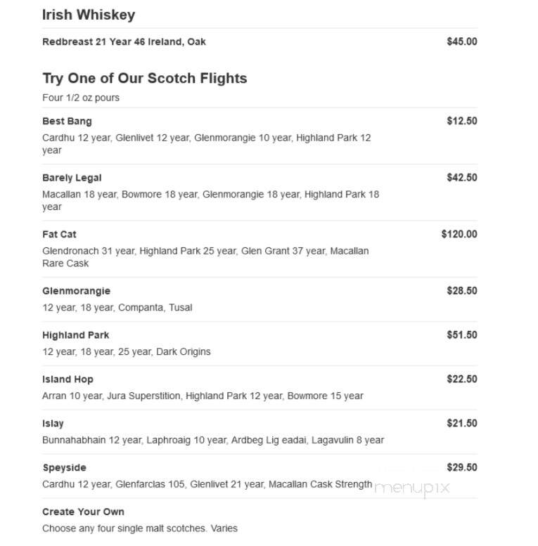 The Rhino - Missoula, MT menu_pic