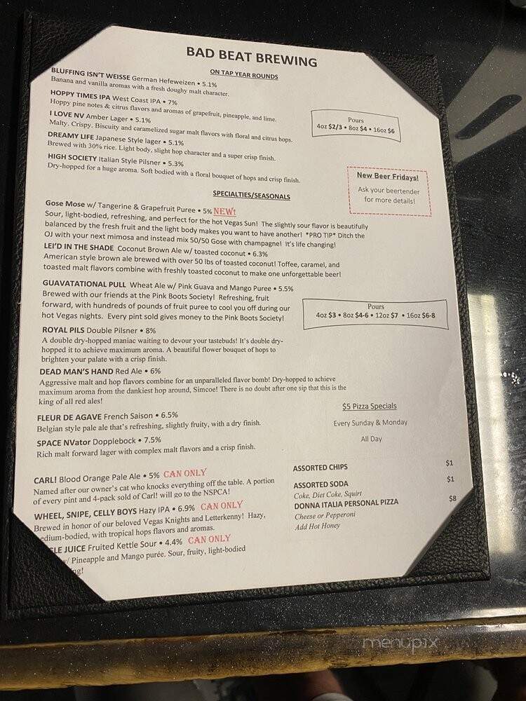 Bad Beat Brewing - Henderson, NV menu_pic