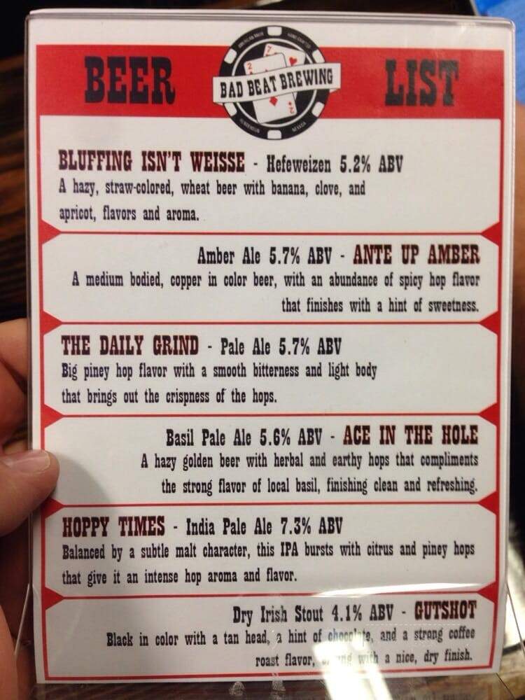 Bad Beat Brewing - Henderson, NV menu_pic
