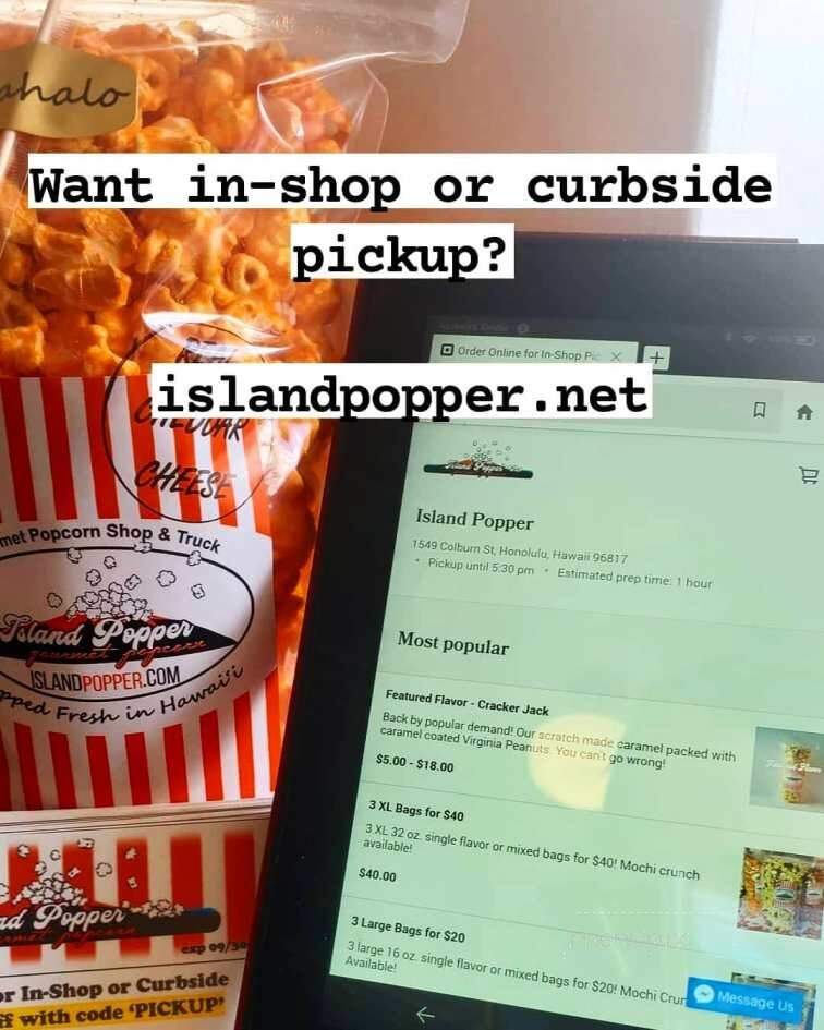 Island Popper - Honolulu, HI menu_pic