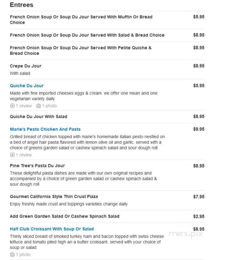 The Granary at Pine Tree Barn - Wooster, OH menu_pic