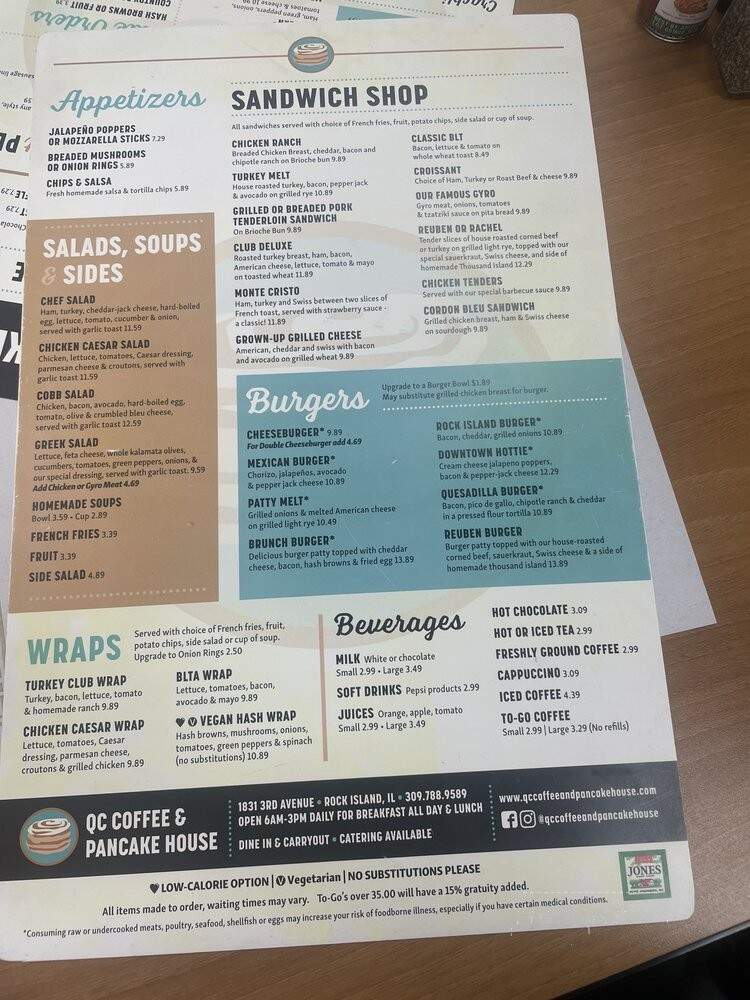 QC Coffee and Pancake House - Rock Island, IL menu_pic