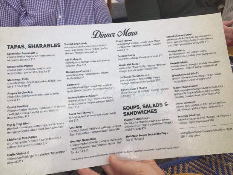 El Meson Restaurante - Dayton, OH menu_pic