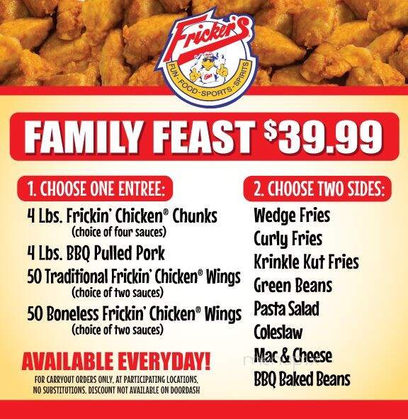 Fricker's - Findlay, OH menu_pic