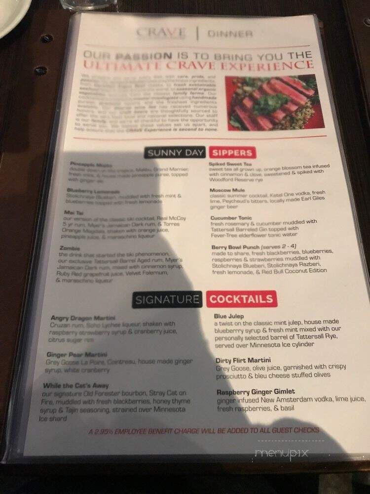 Crave - Mall of America - Bloomington, MN menu_pic