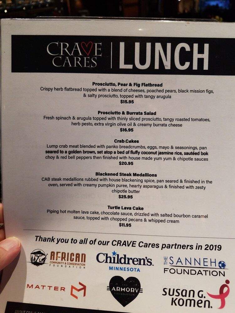 Crave - Mall of America - Bloomington, MN menu_pic