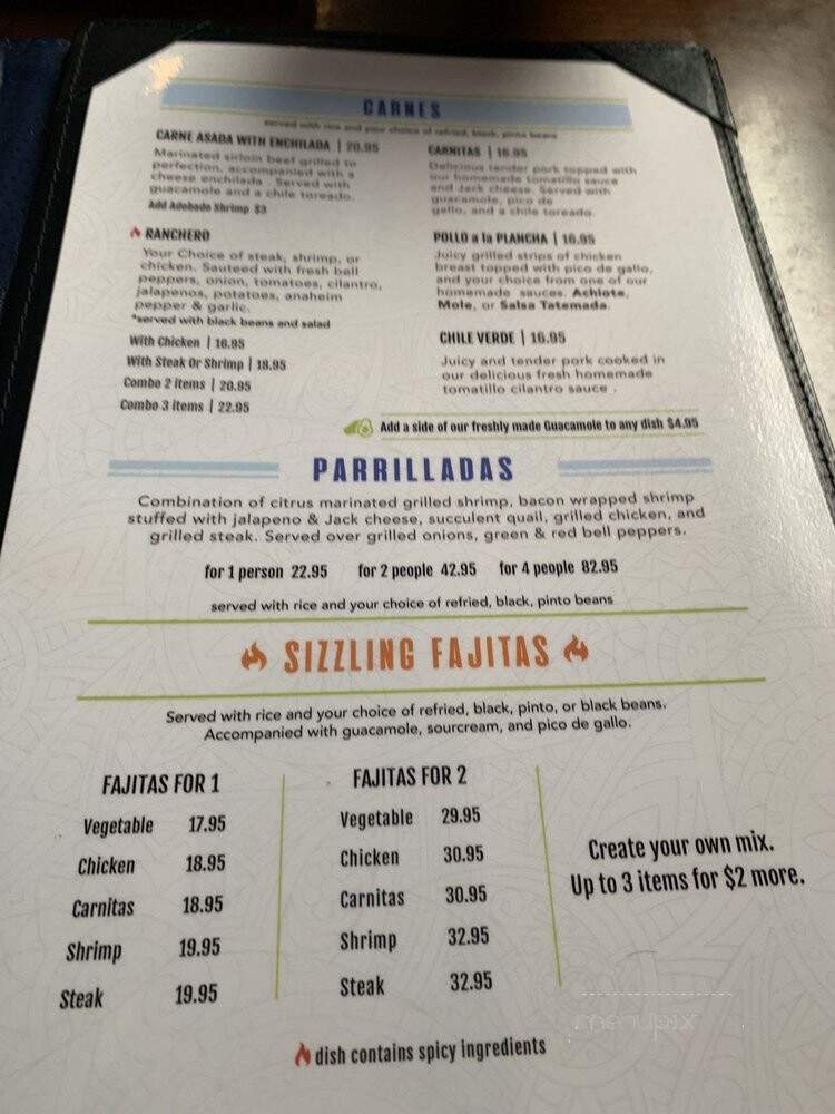 Rio Azul Mexican Bar Grill - Palm Springs, CA menu_pic