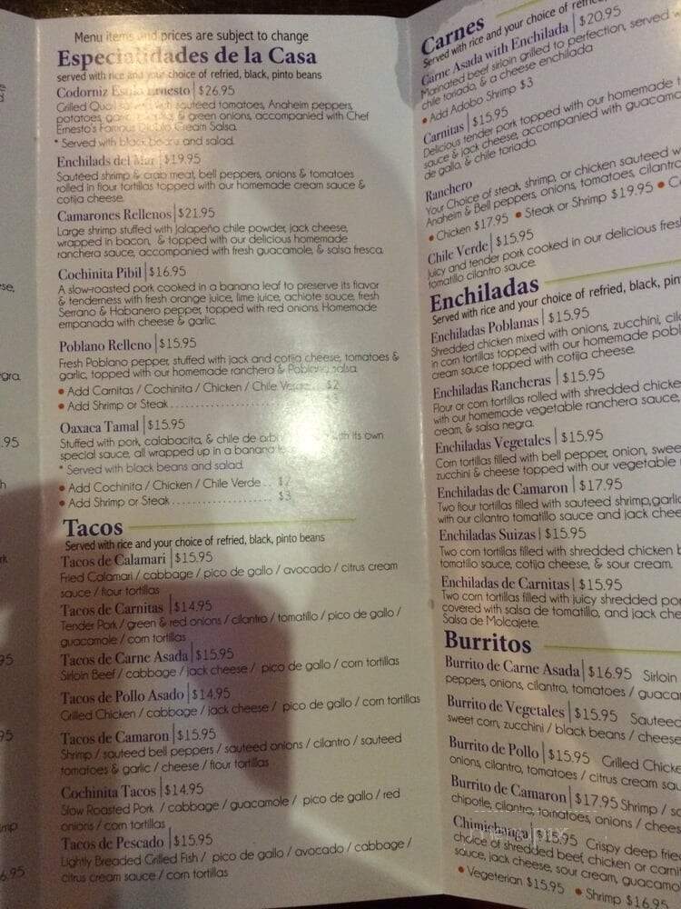 Rio Azul Mexican Bar Grill - Palm Springs, CA menu_pic