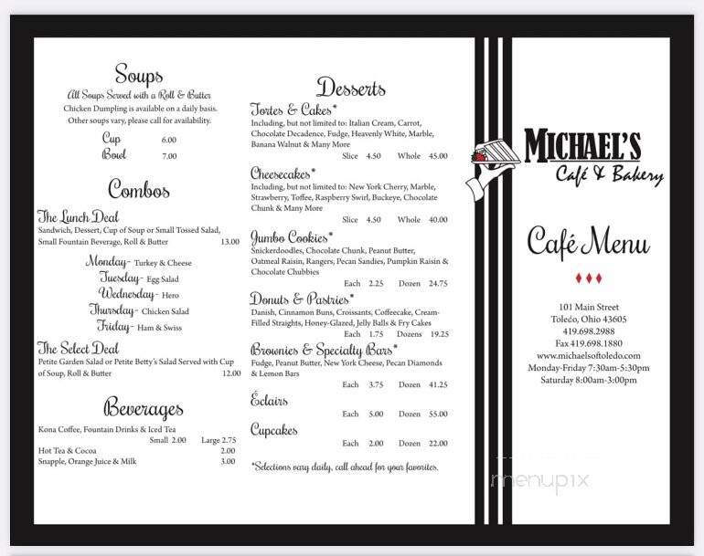 Michael's Cafe Bakery - Toledo, OH menu_pic