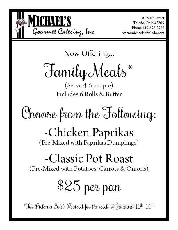Michael's Cafe Bakery - Toledo, OH menu_pic