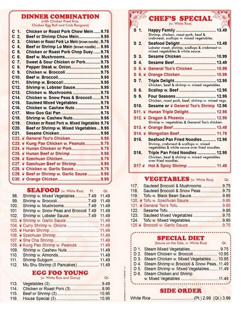 China One - Sheboygan Falls, WI menu_pic