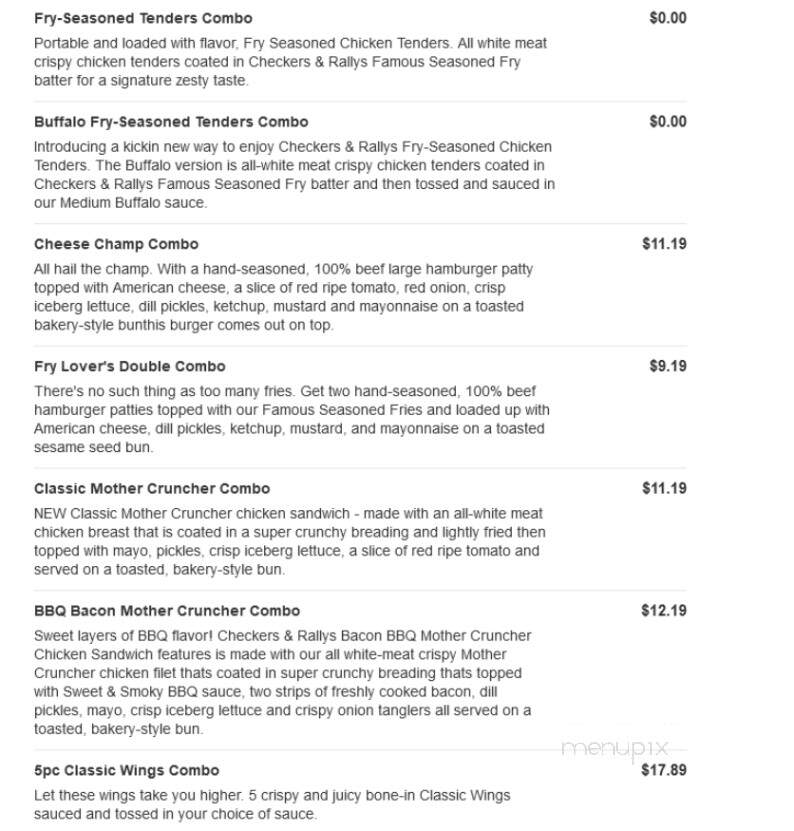 Rally's Hamburgers - Niles, OH menu_pic
