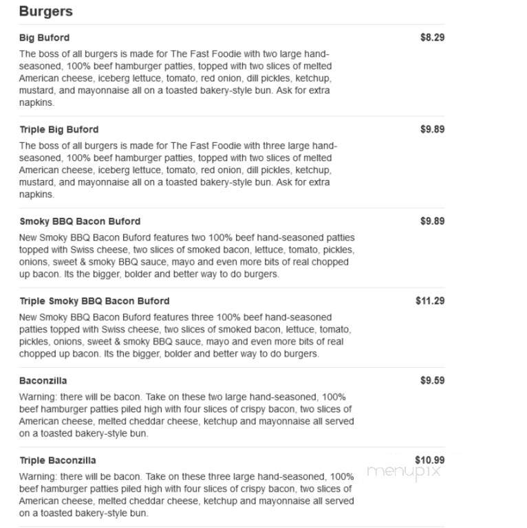 Rally's Hamburgers - Niles, OH menu_pic