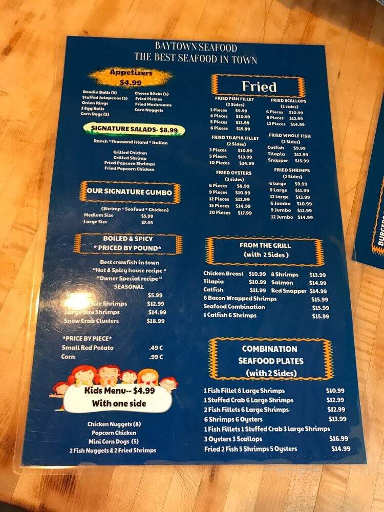 Baytown Seafood - Houston, TX menu_pic